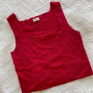 Red crop top